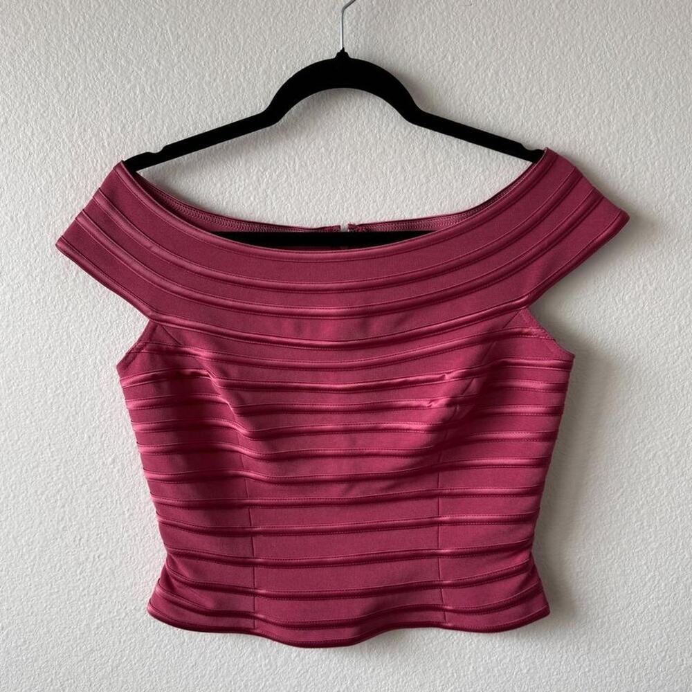 Pink bandage top with zipper